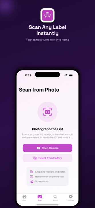 ListBasketAI screenshot